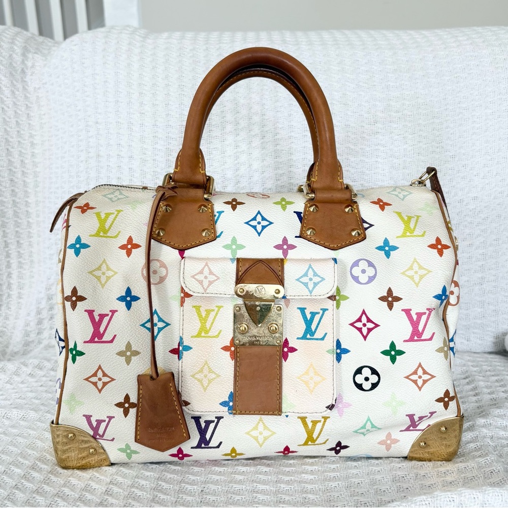 Louis Vuitton Murakami Multicolor Speedy White